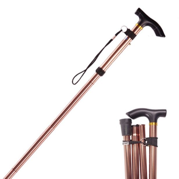 軽量アルミ製伸縮式防滑ウォーキング折りたたみ杖