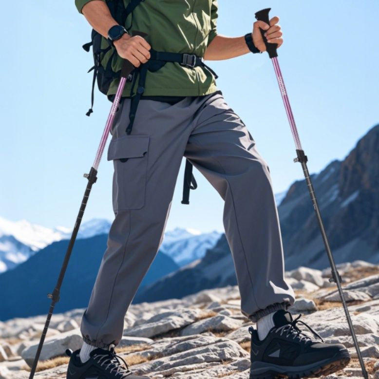 伸縮式軽量登山の杖長さ調節可能 携帯便利
