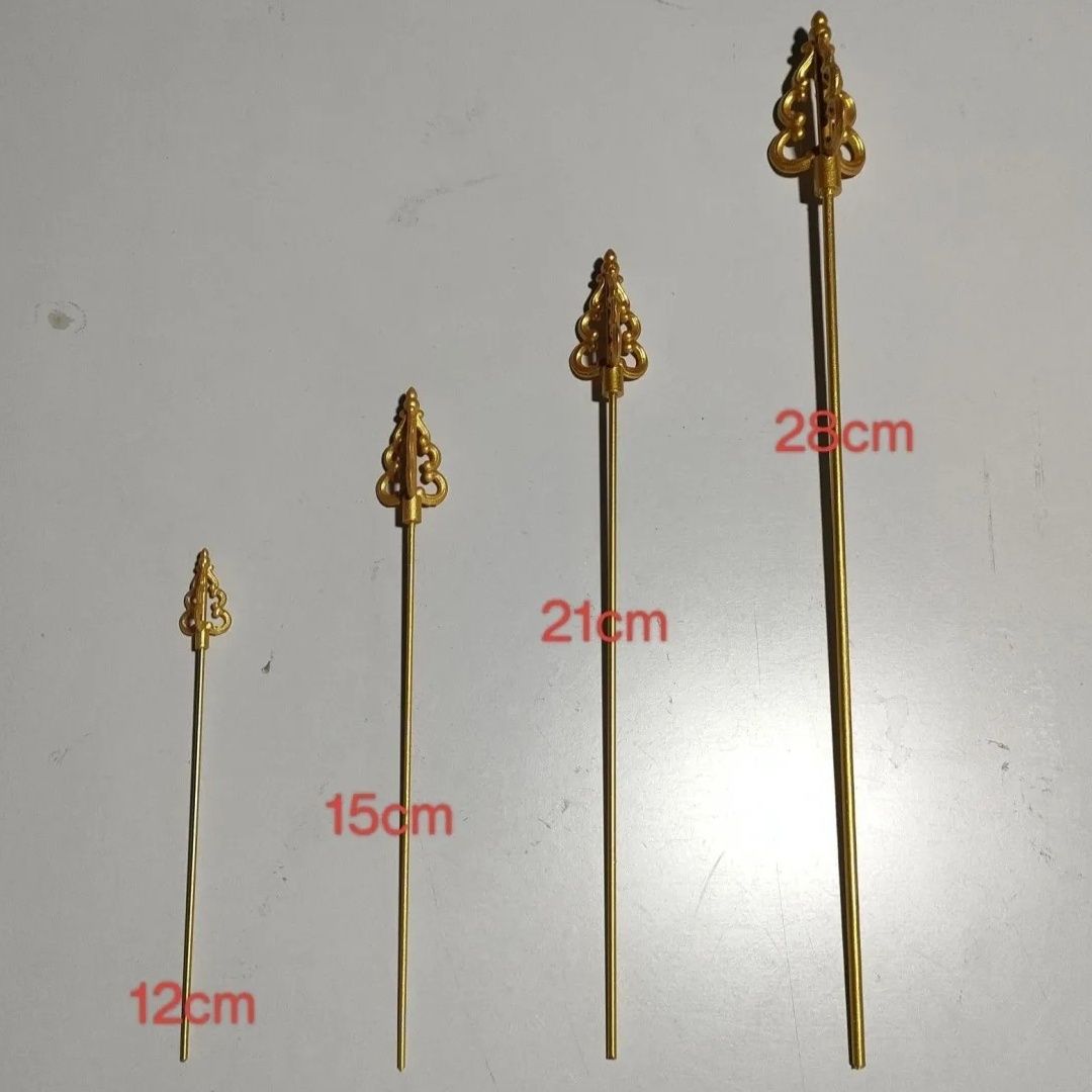 金属製装飾錫杖ミニチュア4種類セット