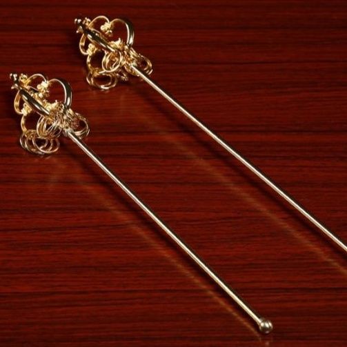 宝塔装飾五鈷杵頭飾り錫杖