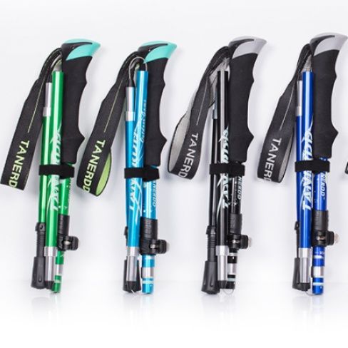 超軽量折り畳み式登山杖3段伸縮調整可能