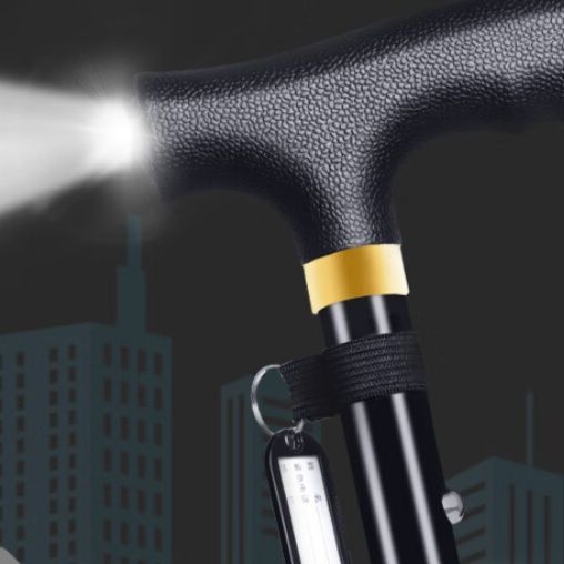 8段階高さ調節機能付き伸縮式一本松葉杖