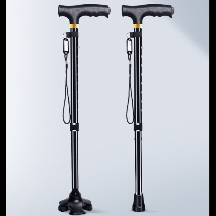 8段階高さ調節機能付き伸縮式一本松葉杖
