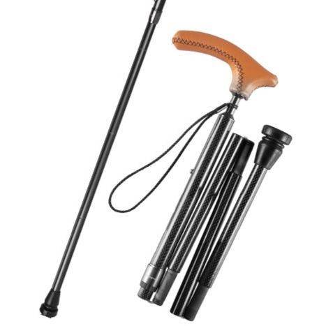 折り畳み式5段階調節機能付きウォーキング杖