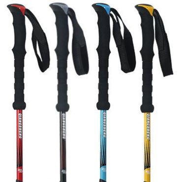 杖 三段式伸縮調整機能付き軽量登山用トレッキング杖