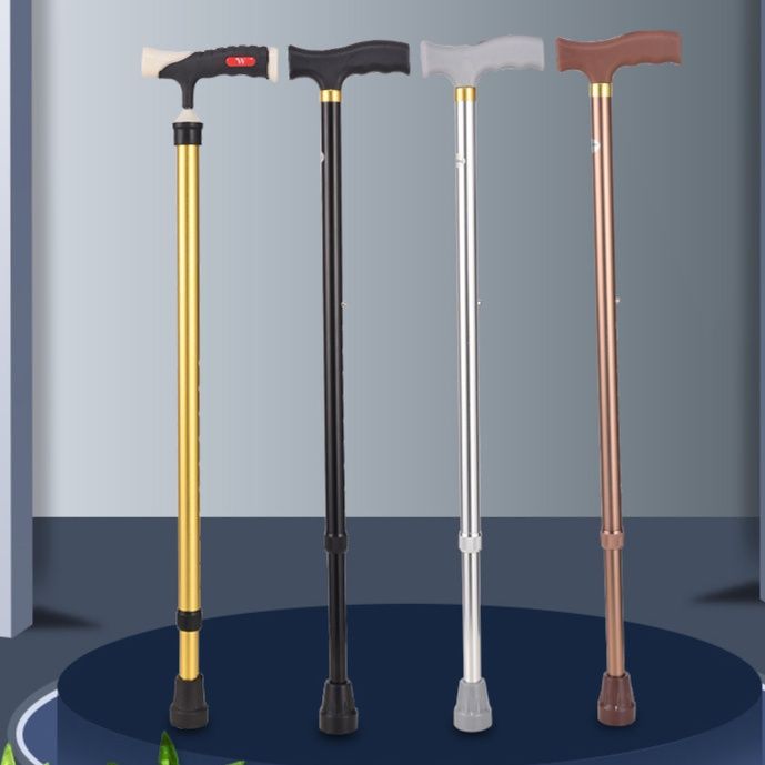 高さ調節可能アルミ合金製軽量独角杖