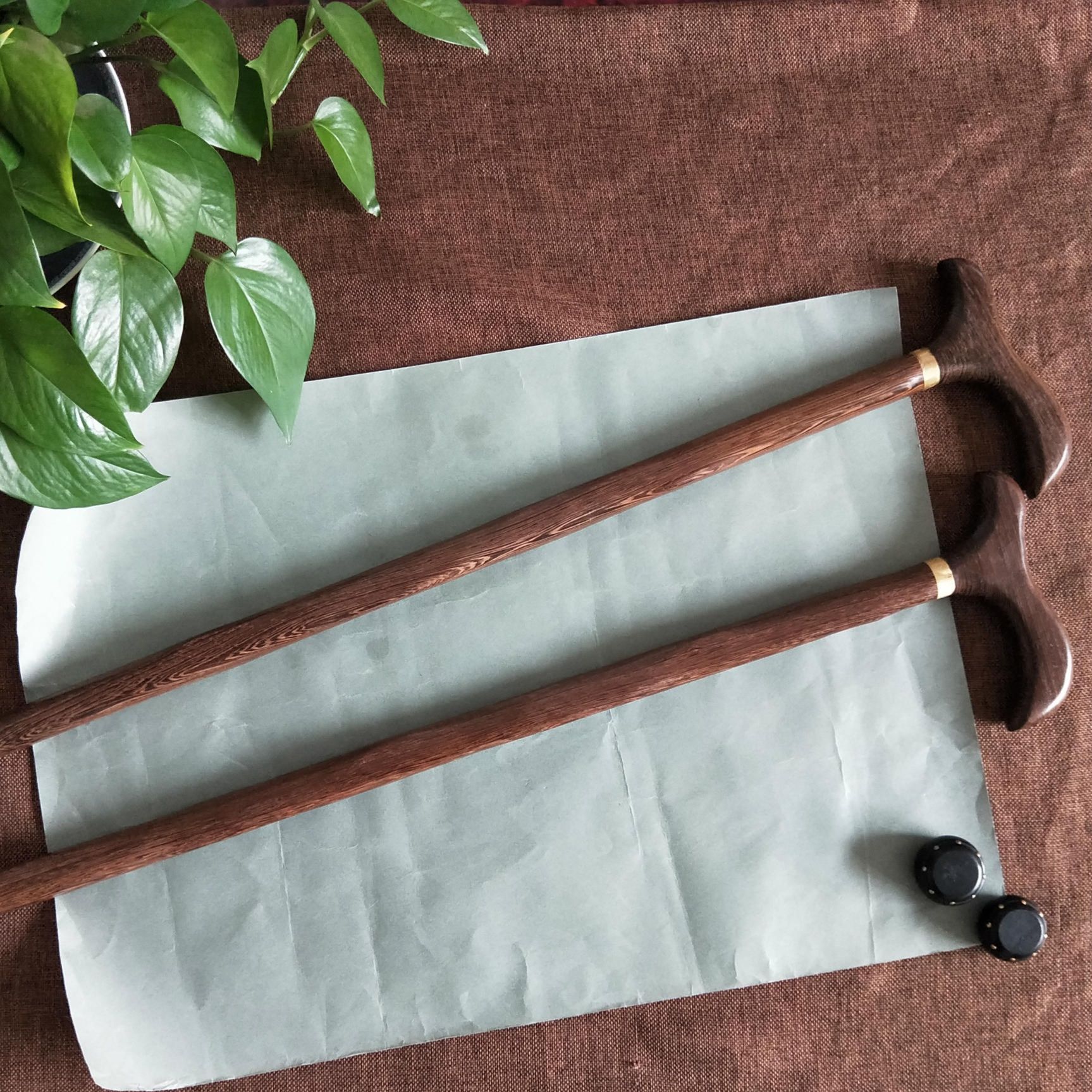 杖 天然木製握り手付き散歩用ウォーキング杖