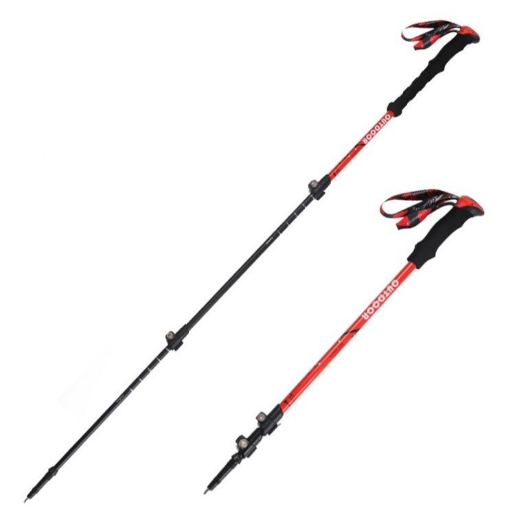 杖 三段式伸縮調節可能登山杖