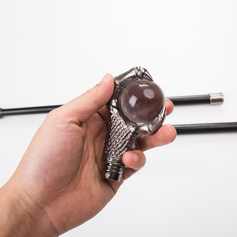 杖 龍爪水晶球握り手付き高級ウォーキング杖