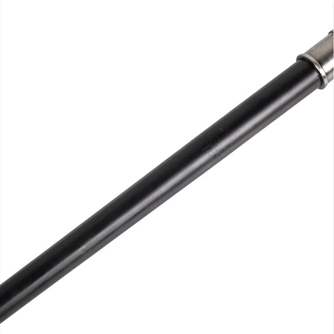 龍頭装飾杖 水晶玉付き銀色ステッキ