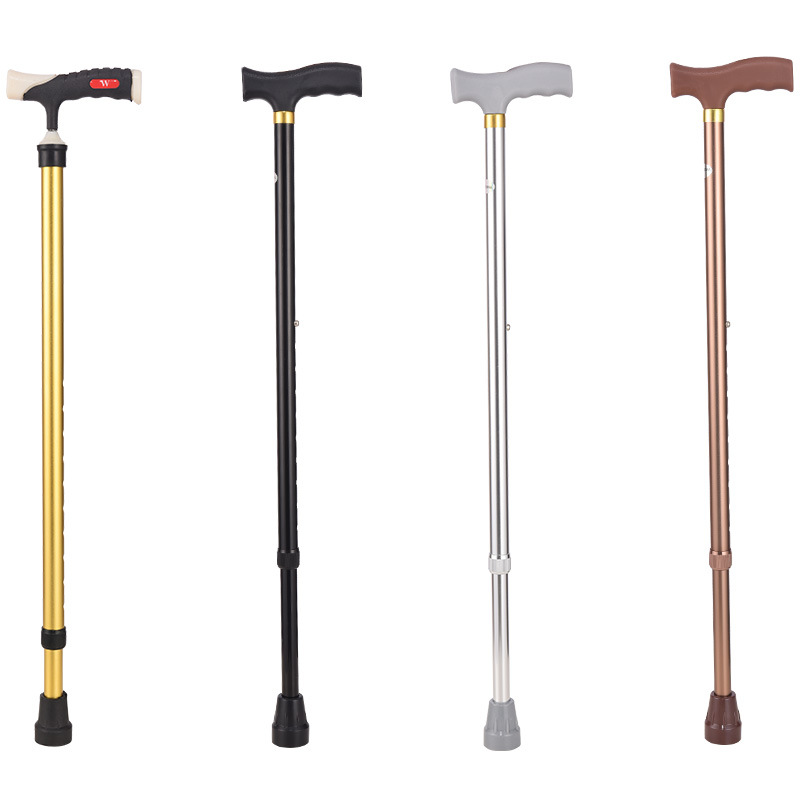 高さ調節可能アルミ合金製軽量独角杖