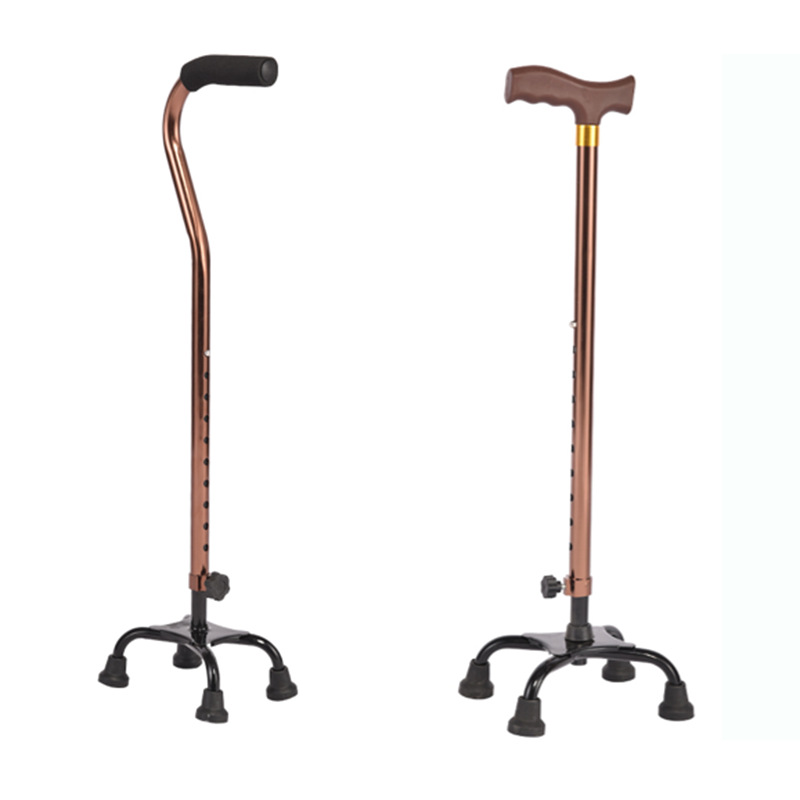 杖 四点支持型高さ調節機能付き軽量ウォーキング杖