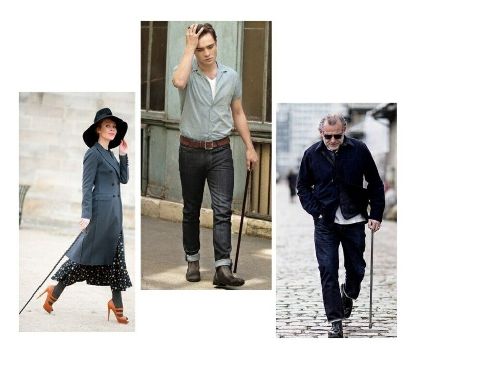 花彫刻球体真鍮杖 分割式装飾杖 金色アンティーク