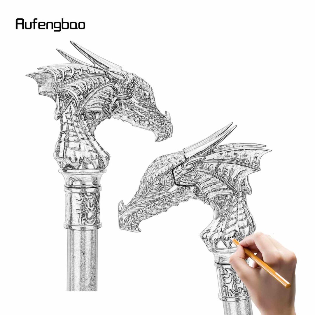 銀龍装飾杖 高級金属製 男女兼用 おしゃれ