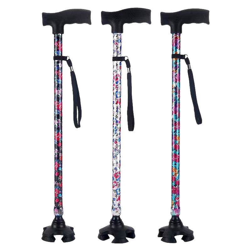 杖 三脚式自立型軸回転機能付きウォーキング杖