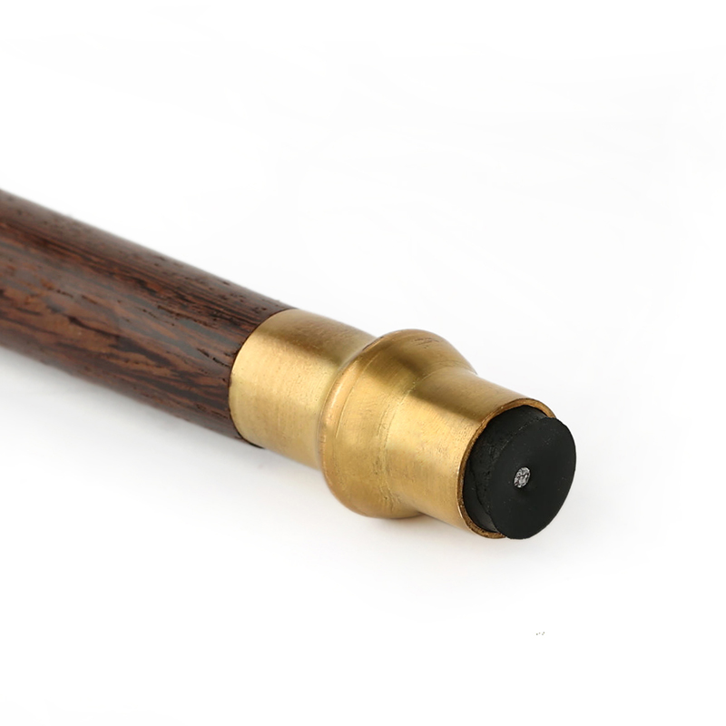 杖 花彫り装飾付き木製歩行補助杖