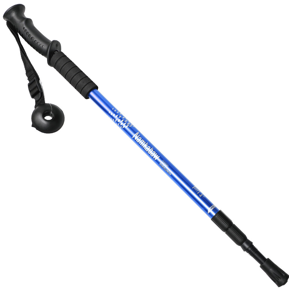 杖 三段四段伸縮式軽量硬鋁合金登山用杖