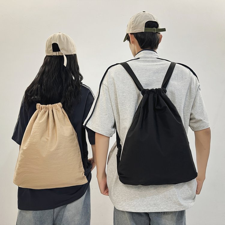 巾着 シンプル巾着型ナップサックリュック