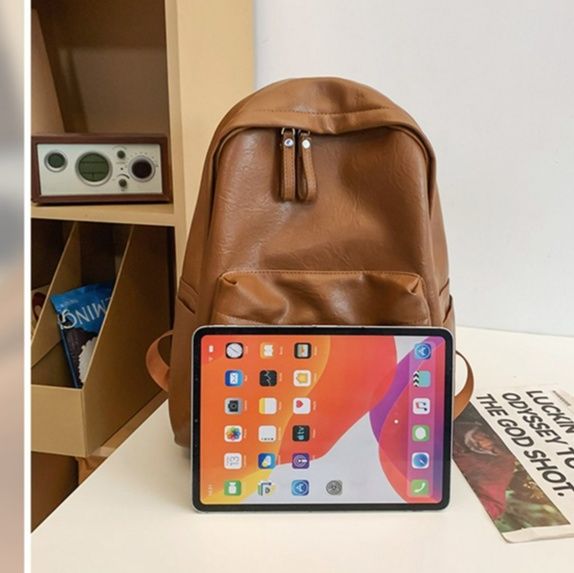 巾着 合成皮革大容量通学通勤巾着型背負い鞄