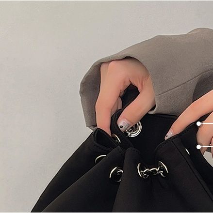 巾着 チェーン付き巾着型リュックサック