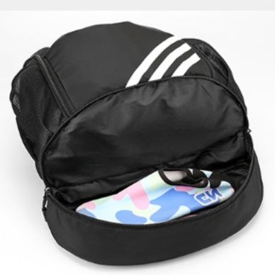 巾着 三本線デザイン巾着リュック底部収納付き