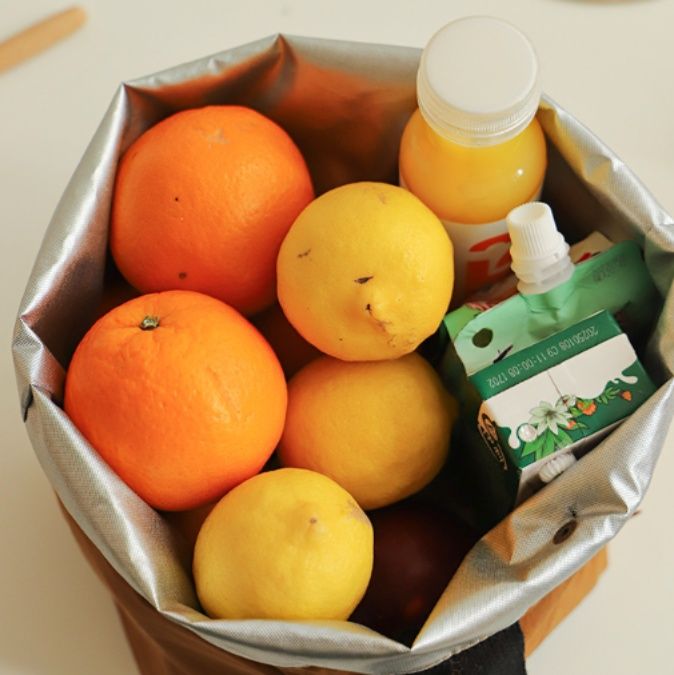 巾着 二通り使える巾着トートバッグ型保冷ポーチ