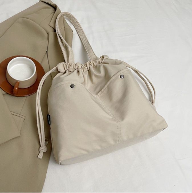 巾着デザイン布製トートバッグ