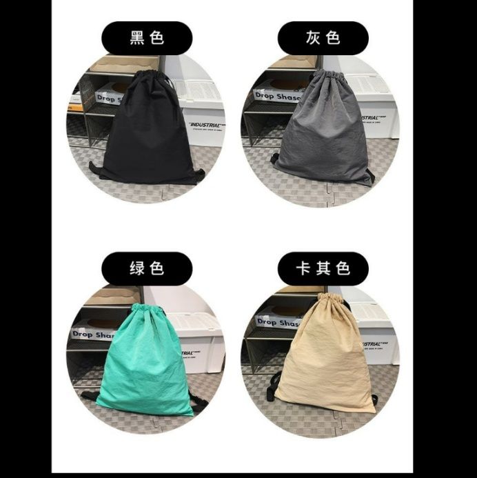 巾着 シンプル巾着型ナップサックリュック