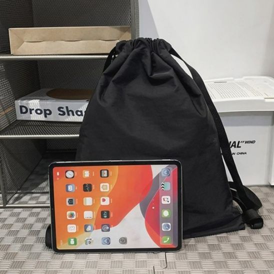 巾着 シンプル巾着型ナップサックリュック