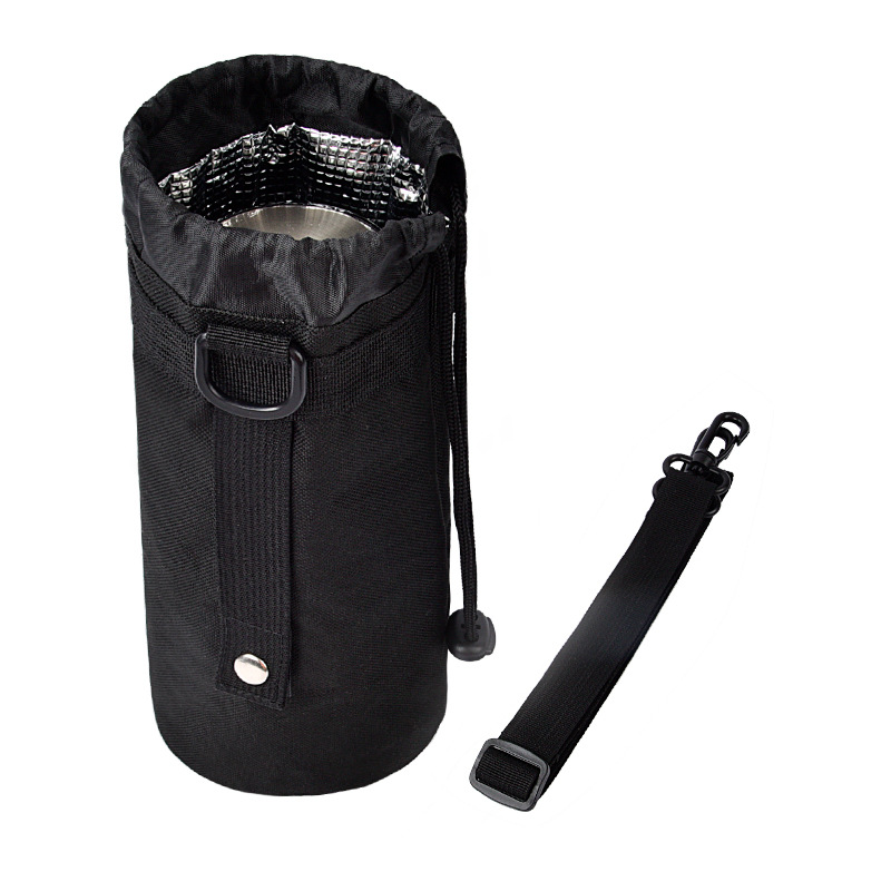 巾着 円筒型保冷保温ボトルホルダー巾着リュック