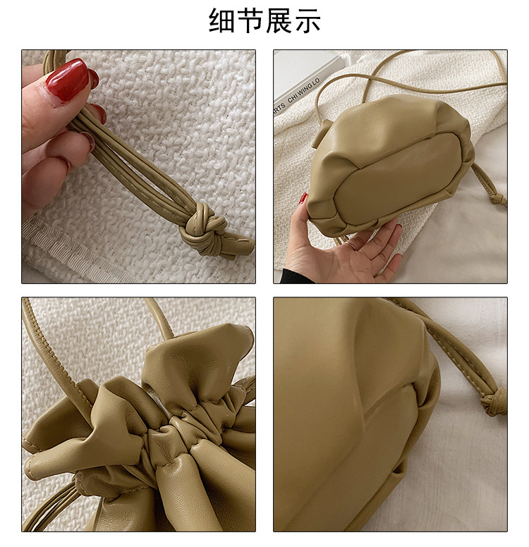 巾着 やわらか革風巾着トート