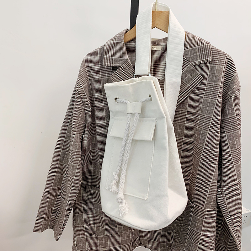 巾着 シンプル巾着式キャンバスリュックサック