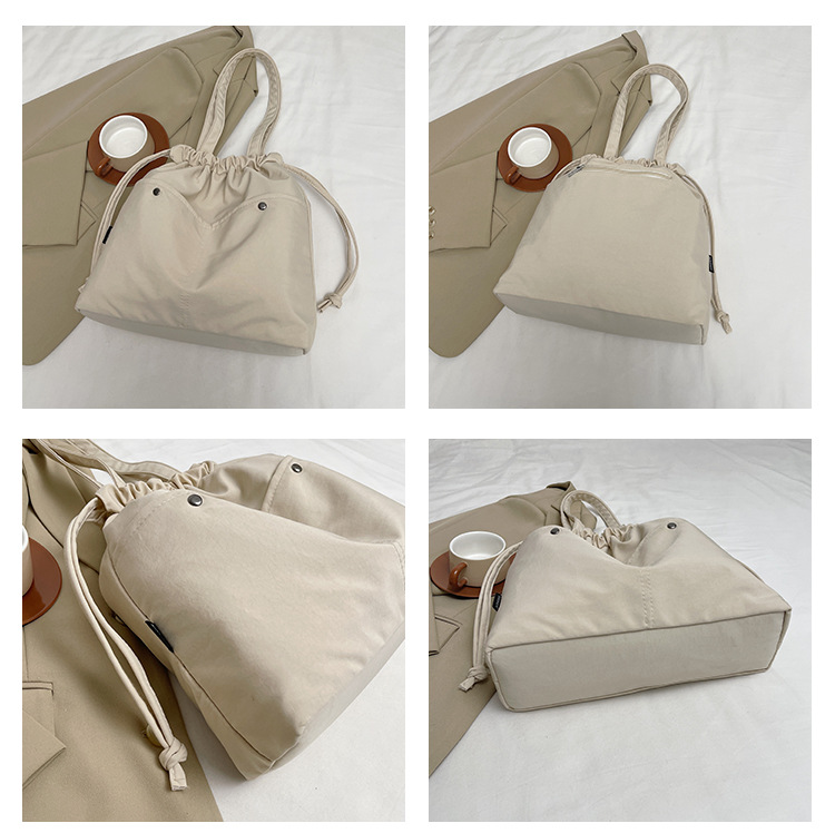 巾着デザイン布製トートバッグ