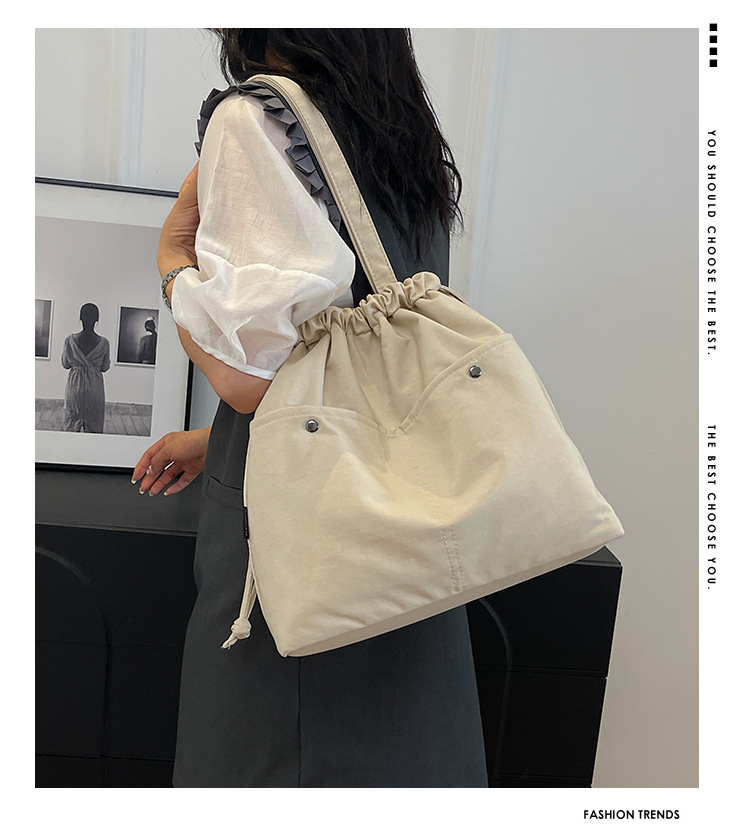 巾着デザイン布製トートバッグ