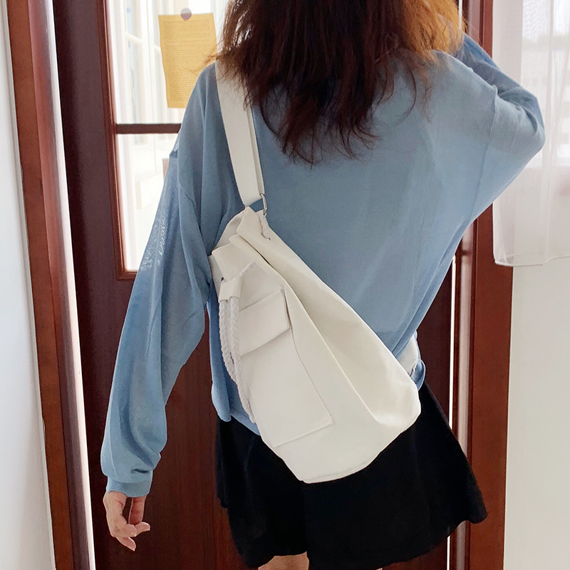 巾着 シンプル巾着式キャンバスリュックサック