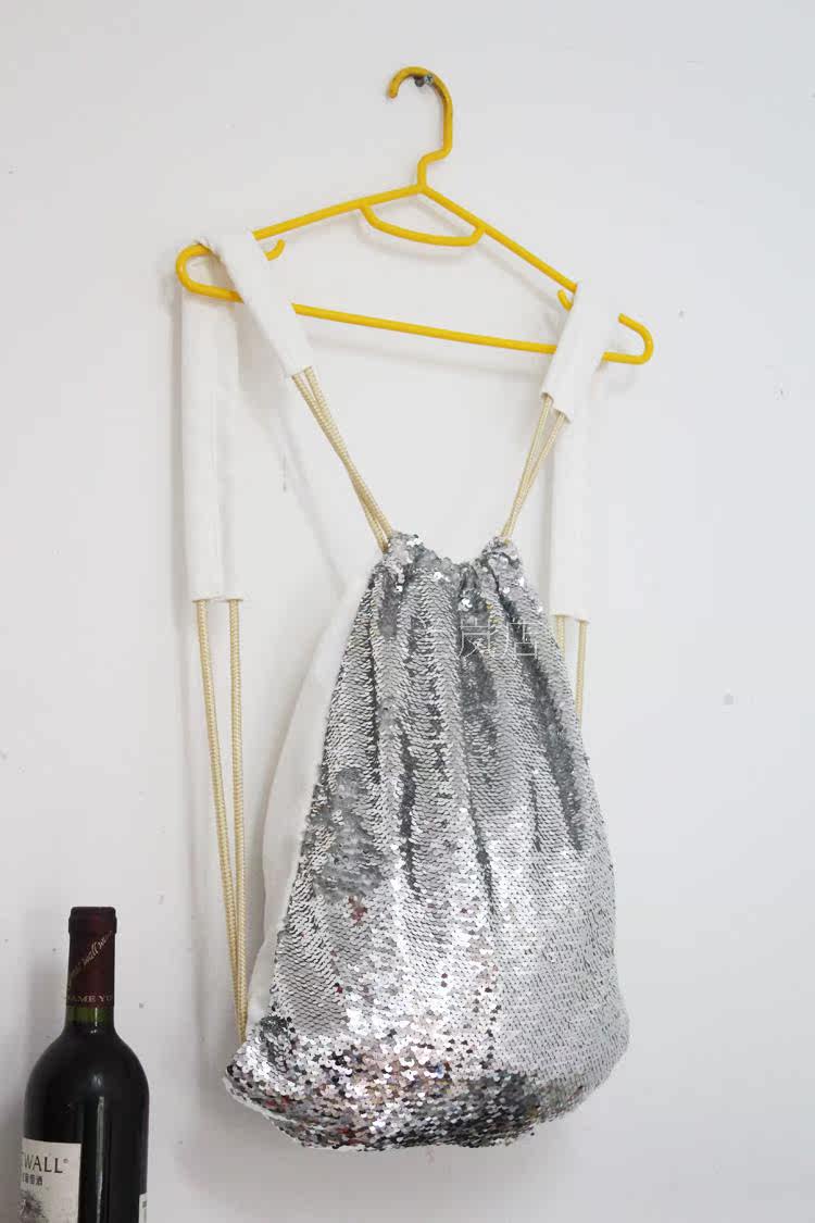 巾着 キラキラ輝くスパンコール巾着リュックサック