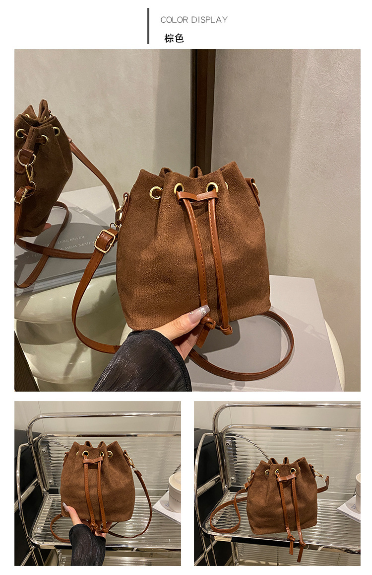 巾着 上品な質感の巾着型ショルダー鞄
