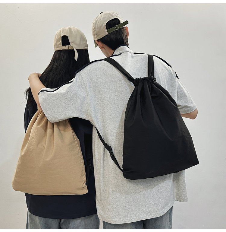 巾着 シンプル巾着型ナップサックリュック