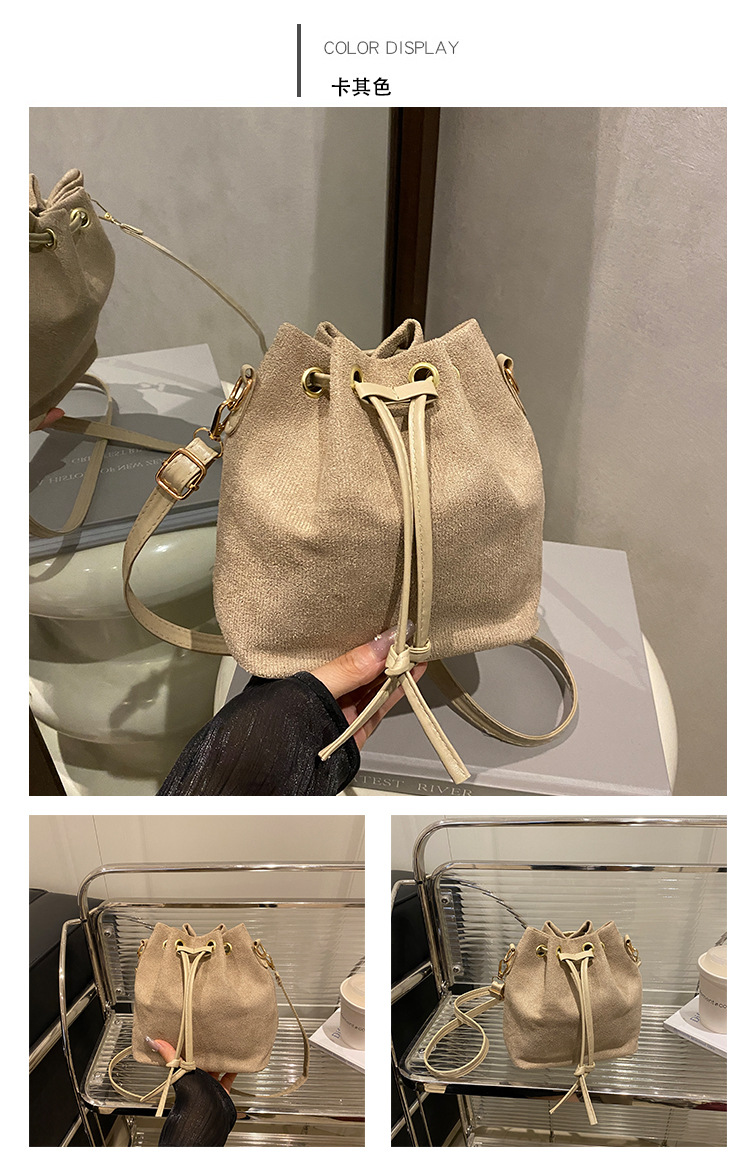 巾着 上品な質感の巾着型ショルダー鞄