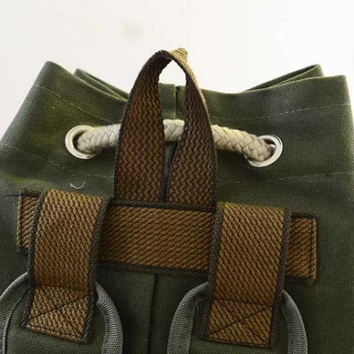 巾着 キャンバス地巾着リュック型ショルダーバッグ