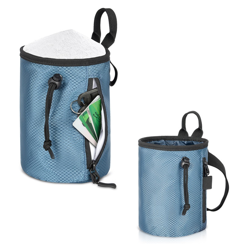 巾着 菱格子模様の円筒型巾着ポーチ