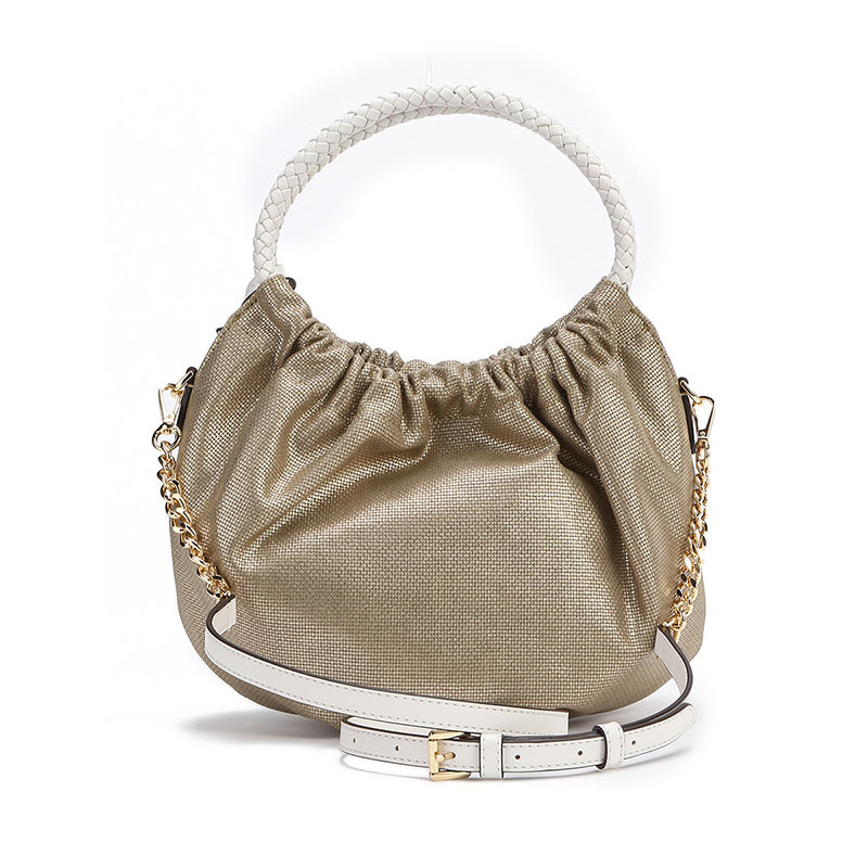 巾着 編み込みハンドル巾着トート