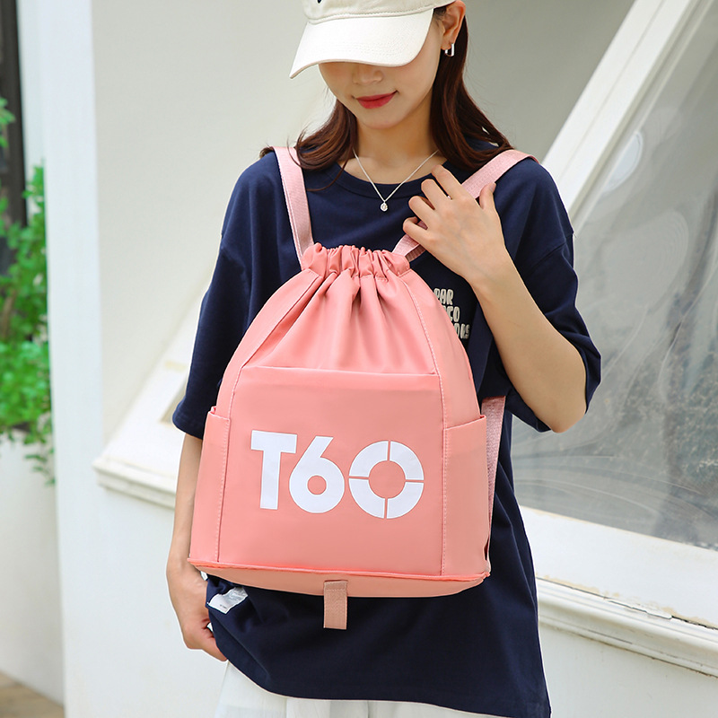 巾着 ナンバーロゴ入り軽量巾着リュックサック