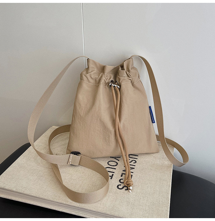 巾着 シンプル巾着型ショルダーバッグ