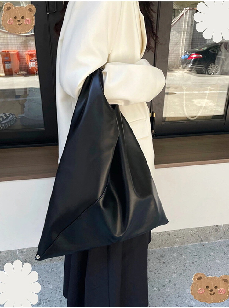 巾着 なめらか三角巾着トート