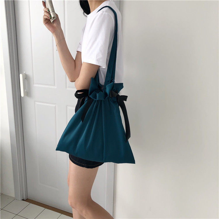 巾着 リボン巾着ショルダーバッグ