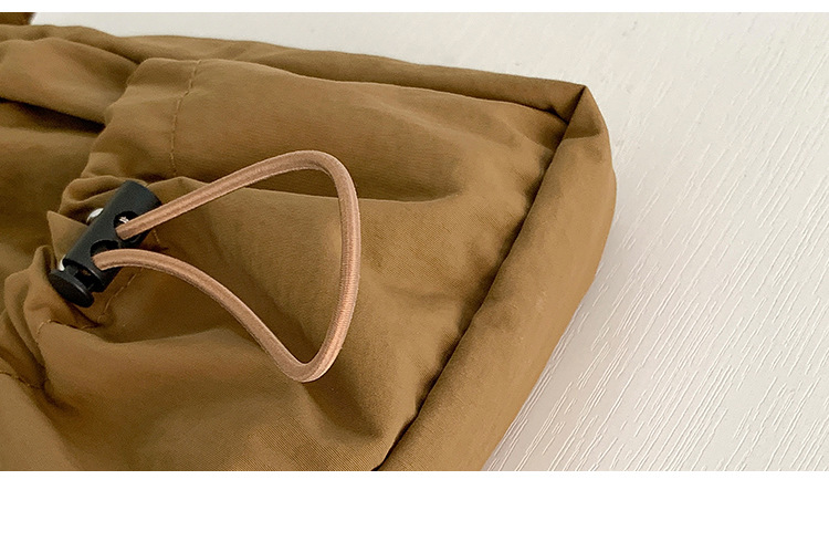 巾着デザイン紐調節ショルダーバッグ