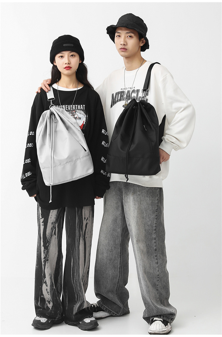 巾着 大容量シンプル巾着リュックサック