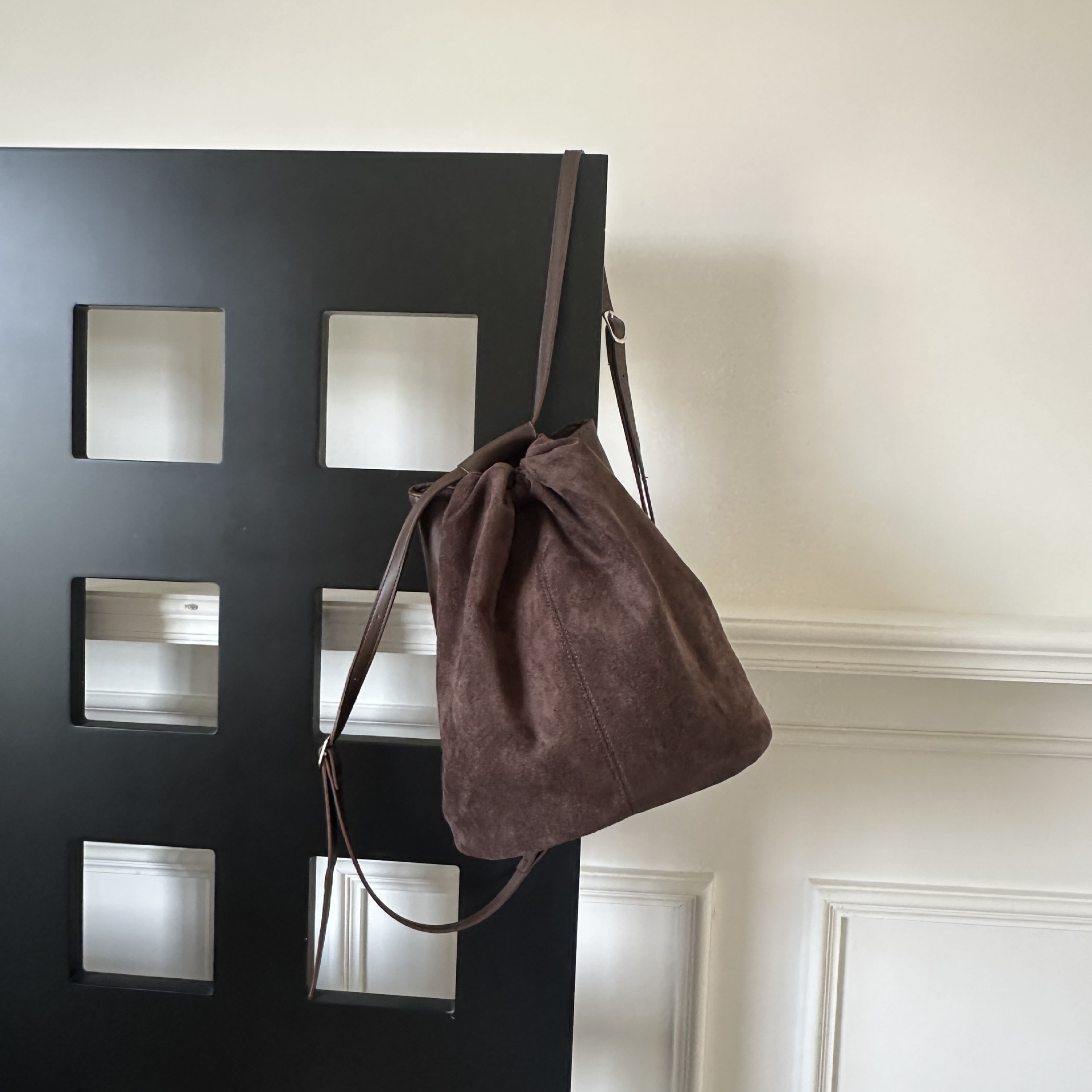 スエード調巾着リュック2way仕様