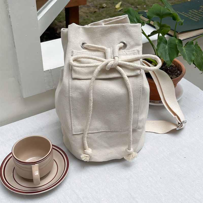巾着 シンプル巾着型ショルダーバッグ